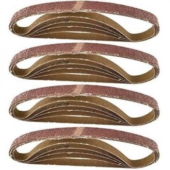 Correa archivo Finger Power Sander bandas lijadoras abrasivos 457mm x 13mm grano 60 20 pk