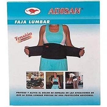 Adisan 400104 Faja lumbar, Hombre, Negro, XL