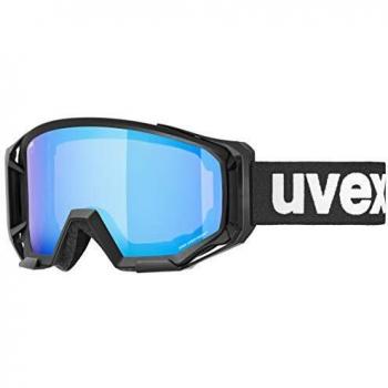 Uvex Athletic CV Bike Sunglasses - Black Matte with Mirror Blue/Green Lenses (S2)