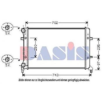 AKS Dasis 040022N Radiador, refrigeración del motor