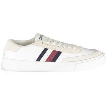 Tommy Hilfiger Men's White Leather Cupset Sneakers FM0FM04975