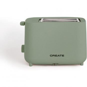 Tostadora Create Toast Studio 2 Ranuras 750W Verde Salvia con 6 Niveles y Seguridad Antideslizante