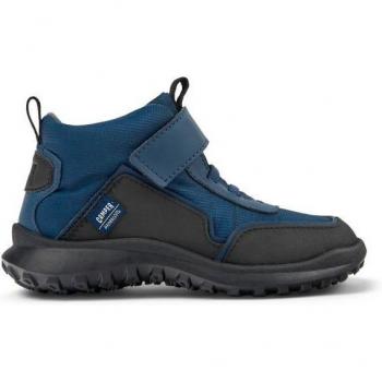 Botines de piel para niños Camper CRCLR marino con suela a contraste