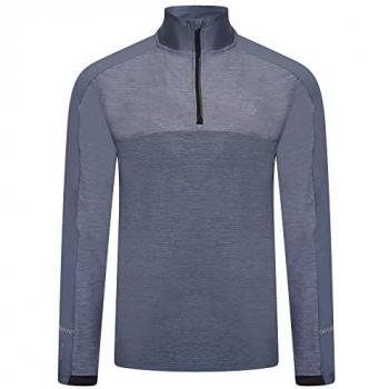 Dare2b Men's Power Up II Lightweight Half Zip Fleece Sweatshirt - Moonlight Denim Marl, Size XL