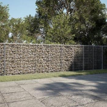 vidaXL Gabion Basket with Cover 1200x100x100 cm Galvanised Iron