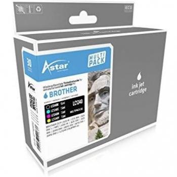 Cartucho de tinta multipack Astar negro, cian, magenta y amarillo (sustituye a Brother LC1240VALBPDR)