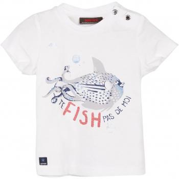 Catimini TS MC Fish, Camiseta para Bebés, Crudo