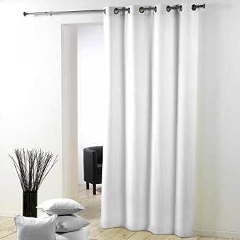 Cortina de Ojal Esencial - Blanca - 140 x 280 cm - Poliéster Unito