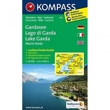 Mapa Excursionista y Cicloturística 1:50.000 Lago di Garda - Monte Baldo con Navegación Náutica y Rutas en Bicicleta, Compatible con GPS