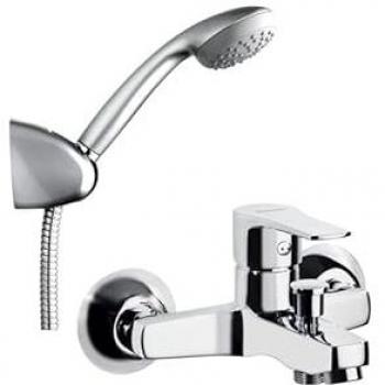 Ramon Soler Grifo Baño-Ducha Monomando Cromado con Sistema S2 de Ahorro de Agua y Accesorios Serie Titanium