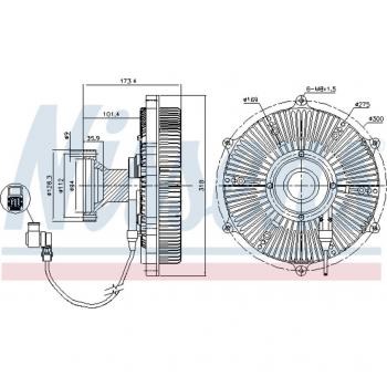 Embrague Ventilador de Radiador NISSENS 86170