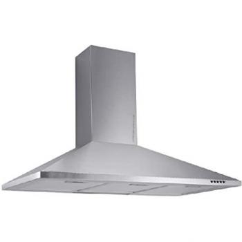Campana decorativa INOX Orbegozo 90 cm, Motor 70W, Clase energética D, 3 niveles de potencia, 3 filtros
