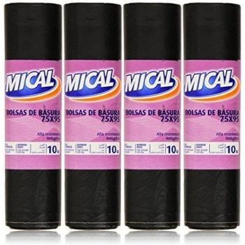 Mical - Bolsas de Basura, 75 x 95, paquete de 4,
