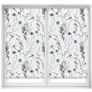 Pack 2 Estores Enrollables Translúcidos EasyFix Sin Herramientas Modelo Dragonfly 80x150 cm