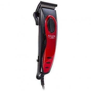 Adler Professional Hair Clipper AD 2825 Corded Red with Stainless Steel Blades and 4 Attachments