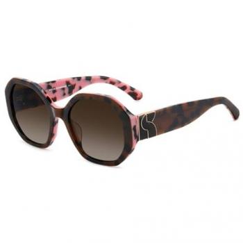 Kate Spade New York Flynnie Geometrical Sunglasses - Brown Pink Havana - 54mm Size for Women