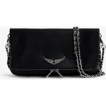 Bolso de mano multiposición de cuero negro con bandolera desmontable Rock de Zadig & Voltaire