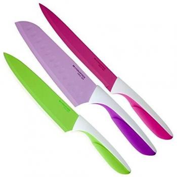 Bergner Set 3 Color: santoku, Multiusos y Chef, Solo Cuchillos
