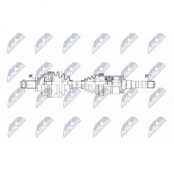 Árbol de transmisión NTY NPW-BM-018 con características de alta resistencia y durabilidad