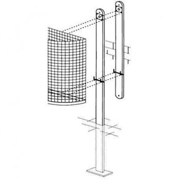 Soporte de metal para basurero de 27 l, altura 1400 mm, con cerradura y llave, para instalación en concreto