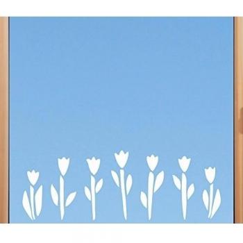 Lini adhesivo: adhesivo para collage, diseño de flores, diseño de tulipanes, diseño de tulipanes de 7 primavera primavera flores ventana decoración pared adhesivo ventana pegatina adhesivo