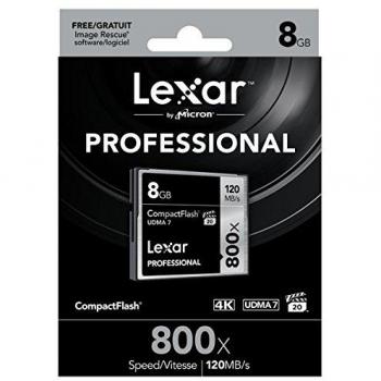 Lexar Professional - Tarjeta de memoria 800x CompactFlash de 8 GB