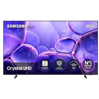 Televisor Samsung 75 Crystal UHD TU75U8075FU 4K Smart TV con Procesador Crystal 4K, Tizen y Q-Symphony
