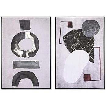 Cuadro DKD Home Decor Abstracto Moderno 83 x 4,5 x 122,5 cm y 83 x 4,5 x 123 cm (2 Unidades)