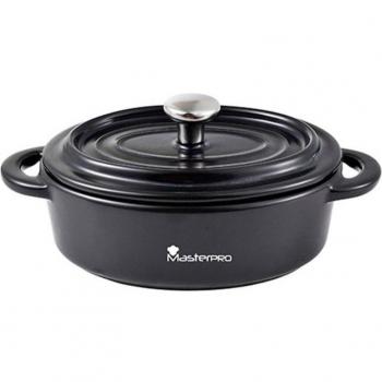 Cacerola Masterpro Ovalada Negro Gres Black (16 x 9,8 x 4,5 cm)
