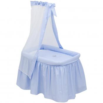 Cambrass Crown - Minicuna con dosel, color celeste
