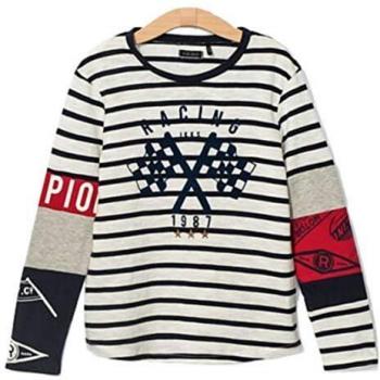 IKKS Junior tee Shirt Ml Facon Mariniere Camiseta, Azul