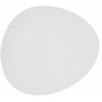 Plato Llano Ovalado Bidasoa Fosil Blanco Cerámica 22,8 x 20,1 x 2,2 cm (9 Unidades)