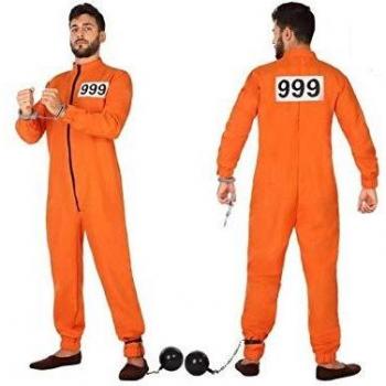 Disfraz de Preso Naranja para hombre - Atosa