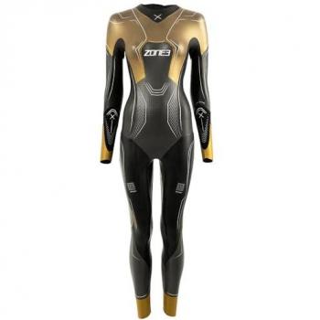 Traje de neopreno Zone 3 Vanquish-X negro dorado mujer - XS, manga larga, diseño limitado