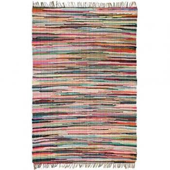 vidaXL Alfombra Tejida a Mano Chindi Algodón Multicolor 120x170cm Decoración