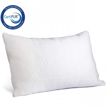 INTEY Almohadas de Espuma de Memoria Destrozada de Bambú 50 x 75 cm, Suave Ajustable y Cuello Alivio en 3D Funda Interior con Funda con Cremallera hipoalergénica removible Lavable