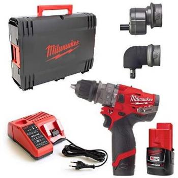 Milwaukee 4933464138 M12FPDXKIT-Set-Juego de Taladro percutor, 2 x 2,0 Ah, 12 V