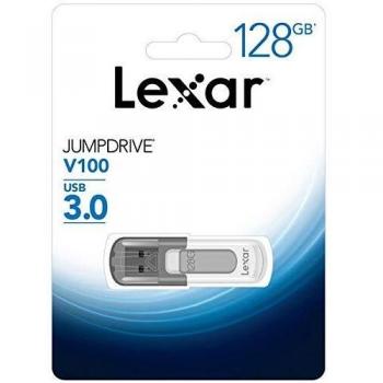 Pendrive Lexar JumpDrive V100 128GB USB 3.2 Gen 1 (3.1 Gen 1) Gris/Blanco