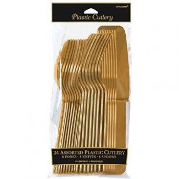 amscan Cubiertos Oro (8x3)