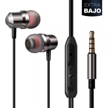 Auriculares con Cable, Auriculares In-Ear Estéreo Auriculares de 3,5 mm Sonido balanceado controlado por Bajos, Auriculares con cancelación de Ruido Micrófono Incorporado Compatible iPhone y Android