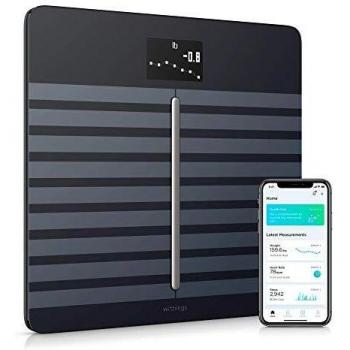 Withings Body Cardio Báscula inteligente con conexión Wi-Fi, composición corporal, frecuencia cardíaca, IMC, masa muscular, grasa y porcentaje de agua corporal, aplicación móvil por Bluetooth o Wi-Fi