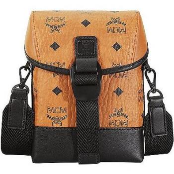 MCM Printed Fabric Shoulder Bag, Brown, Unisex, Size: ONE SIZE