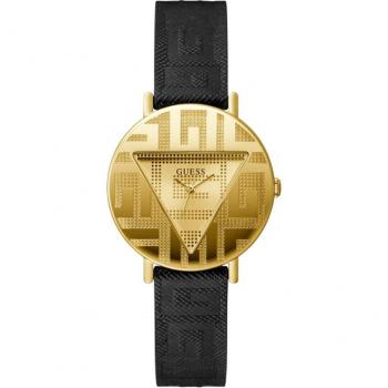 Guess - Reloj de mujer Iconic GW0478L2 de piel y correa negra (Ø 36 mm)