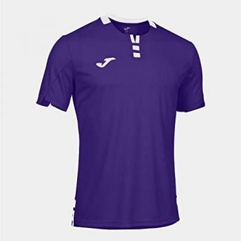 Camiseta Joma Gold IV Manga Corta Hombre Morado Blanco