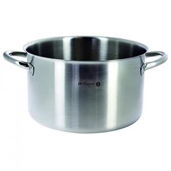 Olla Alta de Acero Inoxidable Prim'Appety 28 cm, Sin Tapa, 10L
