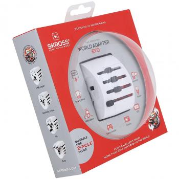 Skross EVO - Adaptador Universal de Viaje, Color Blanco