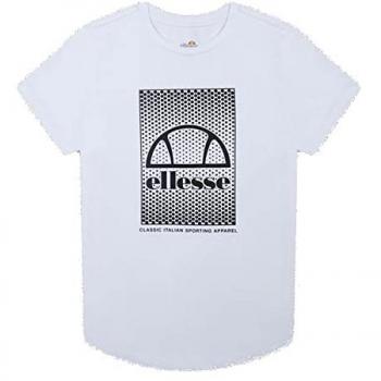 Camiseta de Manga Corta Ellesse Palagio para Niño, Color Blanco, Talla 12-13 Años, Material Sintético