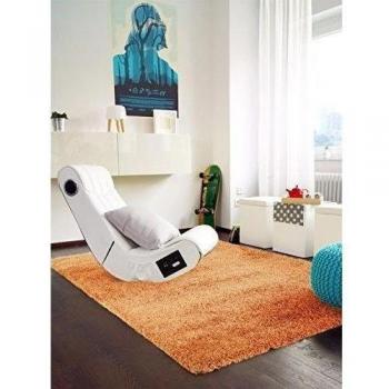 benuta Alfombra Shaggy pelo largo Sophie Naranja 200x290 cm - Marca de calidad GuT - 70% Polipropileno, 30% Poliéster - Monocolor - Tejido a máquina - Cuarto de estar