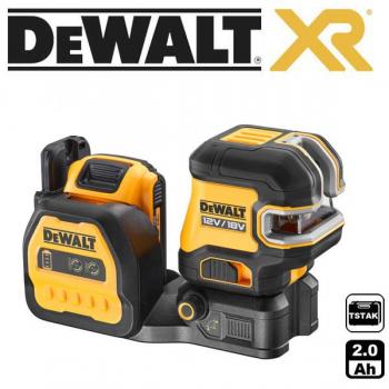 Dewalt DCE825D1G18-QW Nivel Láser Autonivelante Verde de Líneas en Cruz + 5 Puntos XR 18V/12V con Batería 18V Li-Ion 2Ah