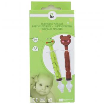 Jeringa Nasal para Bebé Oso + Rana 2 unidades